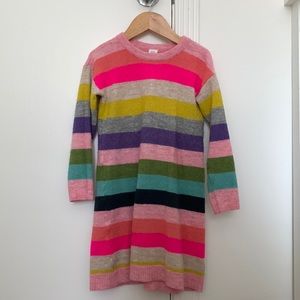 Gap rainbow stripe sweater dress